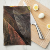 Zonnebloem Bloemen Modern Abstract Kunstpatroon Theedoek (Quarter Fold)