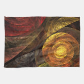 Zonnebloem Bloemen Modern Abstract Kunstpatroon Theedoek (Horizontaal)