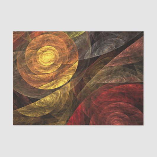 Zonnebloem Bloemen Modern Abstract Kunstpatroon Tissuepapier (Voorkant)