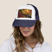 Zonnebloem Bloemen Modern Abstract Kunstpatroon Trucker Pet (In situ)
