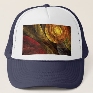 Zonnebloem Bloemen Modern Abstract Kunstpatroon Trucker Pet