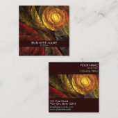 Zonnebloem Bloemen Modern Abstract Kunstpatroon Vierkante Visitekaartje (Voorkant / Achterkant)