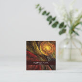 Zonnebloem Bloemen Modern Abstract Kunstpatroon Vierkante Visitekaartje (Staand voorkant)