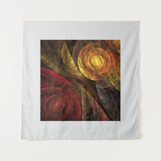 Zonnebloem Bloemen Modern Abstract Kunstpatroon Wandkleed (Voorkant)