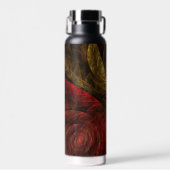 Zonnebloem Bloemen Modern Abstract Kunstpatroon Waterfles (Voorkant)