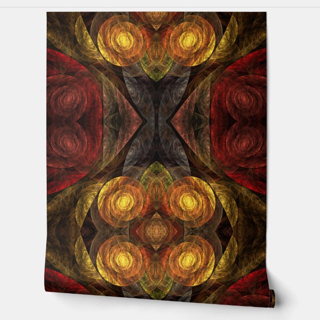 Zonnebloem Bloemen Moderne Abstracte kunst Behang (Afrollen)