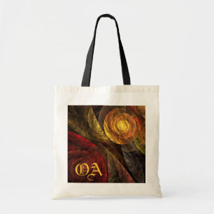 Zonnebloem Bloemen Moderne Abstracte Kunst Monogra Tote Bag