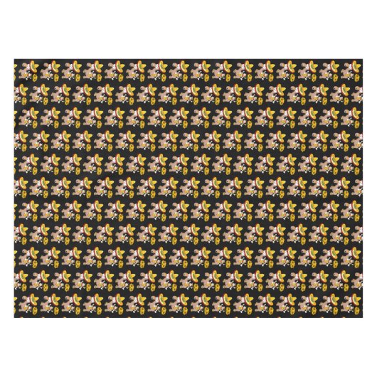 Zonnebloem Bloemen Paard Tafelkleed (Voorkant (Horizontaal))