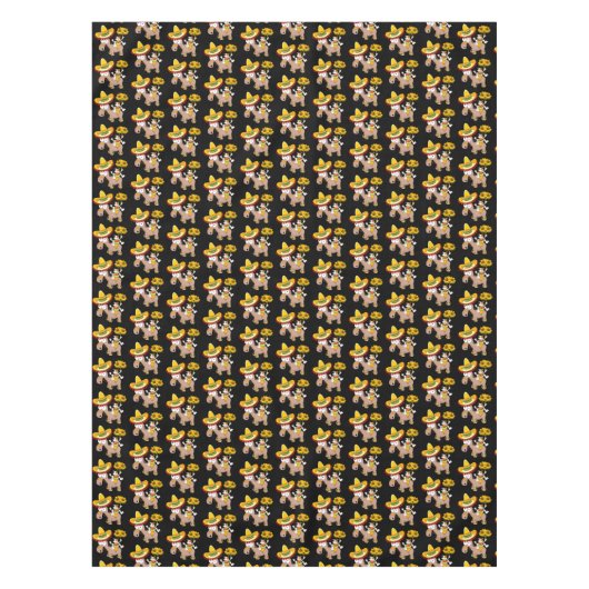 Zonnebloem Bloemen Paard Tafelkleed (Voorkant)