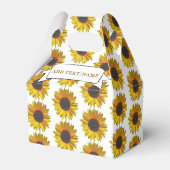 Zonnebloem Bloemen Patroon Custom Name Bedankdoosjes (Achterkant)