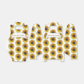 Zonnebloem Bloemen Patroon Custom Name Bedankdoosjes (Uitgevouwen)