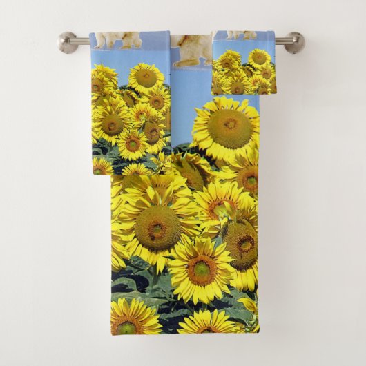 Zonnebloem Bloemen Polar Beer Badhanddoek Sets Bad Handdoek (Insitu)