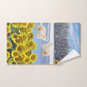 Zonnebloem Bloemen Polar Beer Badhanddoek Sets Bad Handdoek (Handdoek)