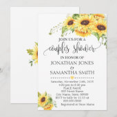 Zonnebloem bloemen romantische boho chique koppels kaart (Voorkant / Achterkant)