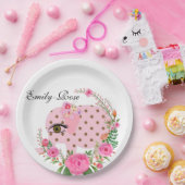 Zonnebloem Bloemen Roze Olifant Papier Borden Papieren Bordje (Feest)