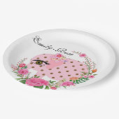 Zonnebloem Bloemen Roze Olifant Papier Borden Papieren Bordje (Gekanteld)