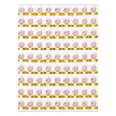 Zonnebloem Bloemen Roze Olifant Tafelkleed (Voorkant)