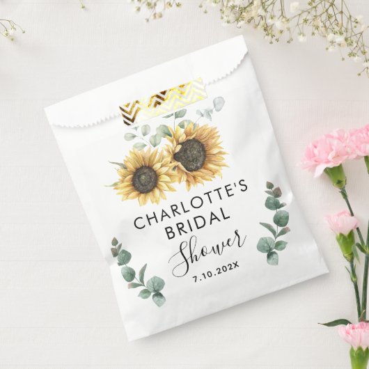 Zonnebloem Bloemen Script Botanisch Vrijgezellenfe Bedankzakje (Gezegeld)