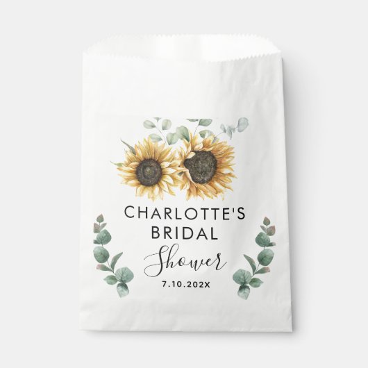 Zonnebloem Bloemen Script Botanisch Vrijgezellenfe Bedankzakje (Voorkant)