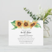 Zonnebloem Bloemen Script Custom Vrijgezellenfeest Kaart (Staand voorkant)