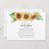 Zonnebloem Bloemen Script Custom Vrijgezellenfeest Kaart (Voorkant)