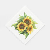 Zonnebloem Bloemen Servet (Hoek)