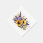 Zonnebloem Bloemen Servet (Hoek)