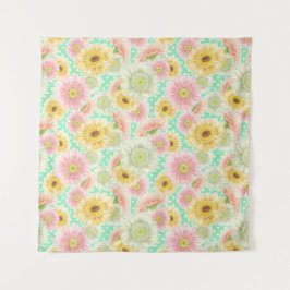 Zonnebloem Bloemen Tapijt – Bright Boho Wall decor Wandkleed