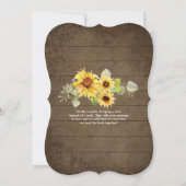 Zonnebloem Bloemen Waterverf Pompoen Baby shower Kaart (Achterkant)