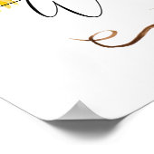 Zonnebloem Bloemen Welkomstbord - Trouw of Bruilof Poster (Hoek)