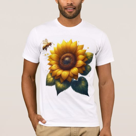 Zonnebloem Bloemen Zomer T-shirt (Voorkant)