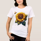 Zonnebloem Bloemen Zomer Tri-Blend Shirt (Voorkant)