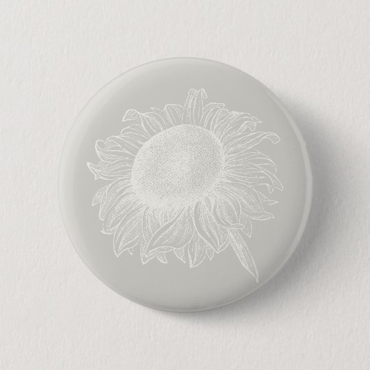 Zonnebloem -  bloemenbloem ronde button 5,7 cm (Voorkant)