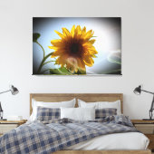 Zonnebloem Bloemengeur Kunst Canvas Afdruk (Insitu (Slaapkamer))