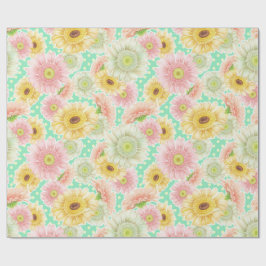 Zonnebloem bloemeninpakpapier cadeaupapier
