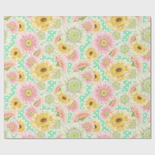 Zonnebloem bloemeninpakpapier cadeaupapier