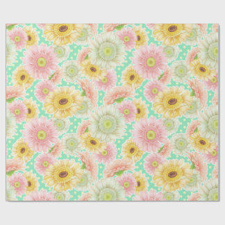 Zonnebloem bloemeninpakpapier cadeaupapier