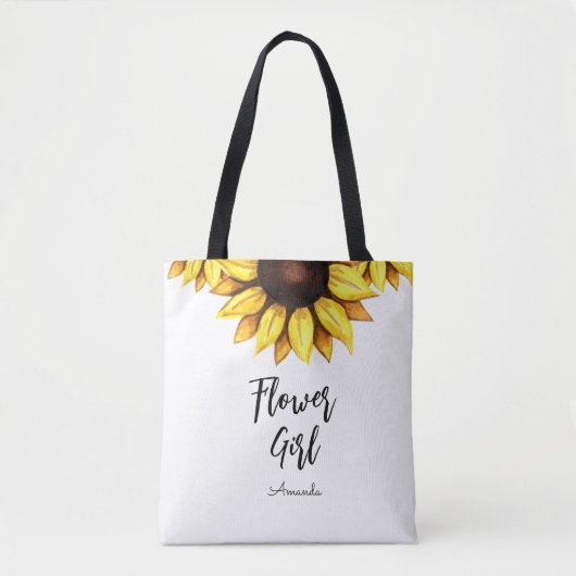 Zonnebloem Bloemenmeisje Bruiloft     Tote Bag (Voorkant)