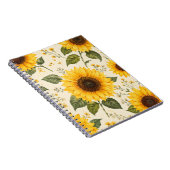 Zonnebloem Bloemenspiraal Notebook Notitieboek (Rechterzijde)