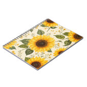 Zonnebloem Bloemenspiraal Notebook Notitieboek (Linkerzijde)