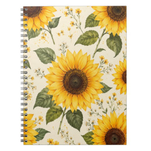 Zonnebloem Bloemenspiraal Notebook Notitieboek