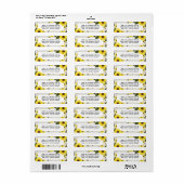 Zonnebloem bloementuin etiket (Full Sheet)