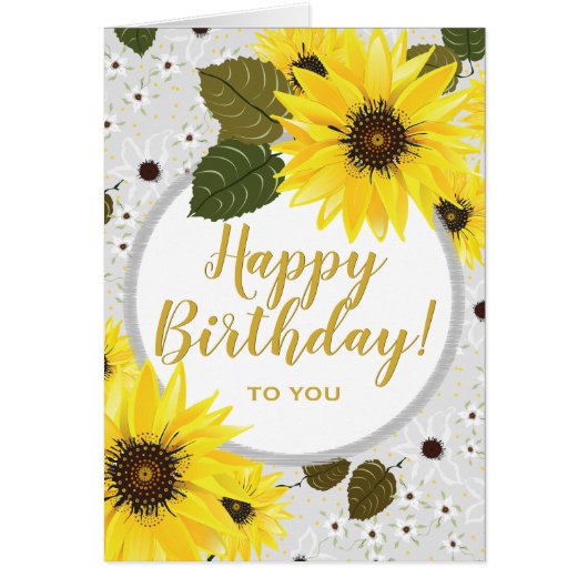 Zonnebloem bloementuin | Verjaardag (Voorkant)