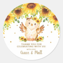 Zonnebloem Bloemenuil Dank u voor gouden glitter