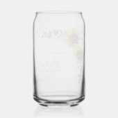 Zonnebloem Bloemgroen Bruiloft Feest Blikvorm Glas (Achterkant)