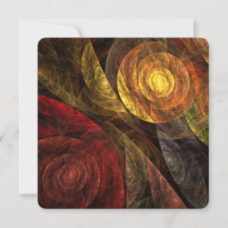 Zonnebloem Bloemig Modern Abstract Kunstpatroon Kaart