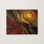 Zonnebloem Bloemig Modern Abstract Kunstpatroon Legpuzzel (Horizontaal)