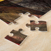 Zonnebloem Bloemig Modern Abstract Kunstpatroon Legpuzzel (Zijkant)