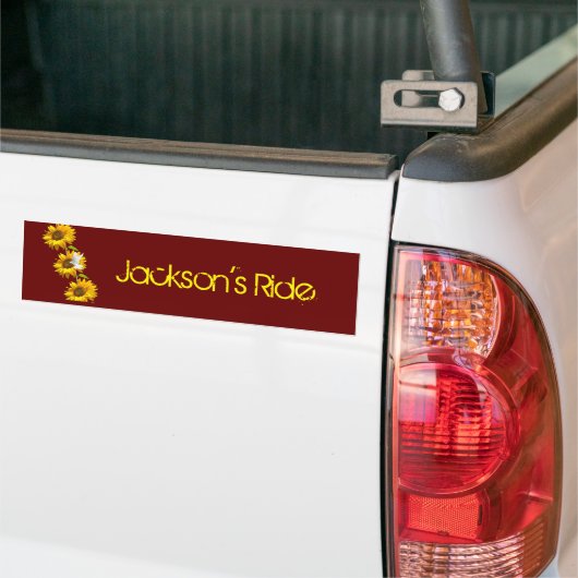 Zonnebloem Bloemige Bumpersticker (Op Truck)