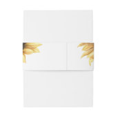 Zonnebloem Bloemige Eucalyptus Groene Huwelijk Uitnodigingen Wikkel (Achterkant Voorbeeld)